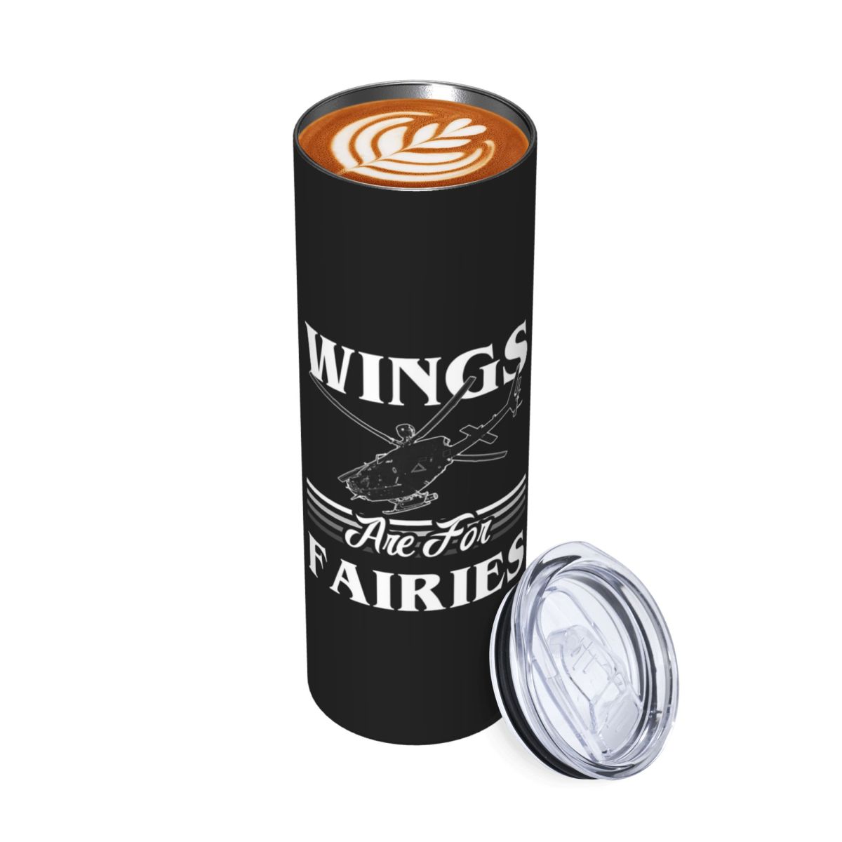 Tumbler 20Oz White - Крылья для феи-пилота вертолета - Белая