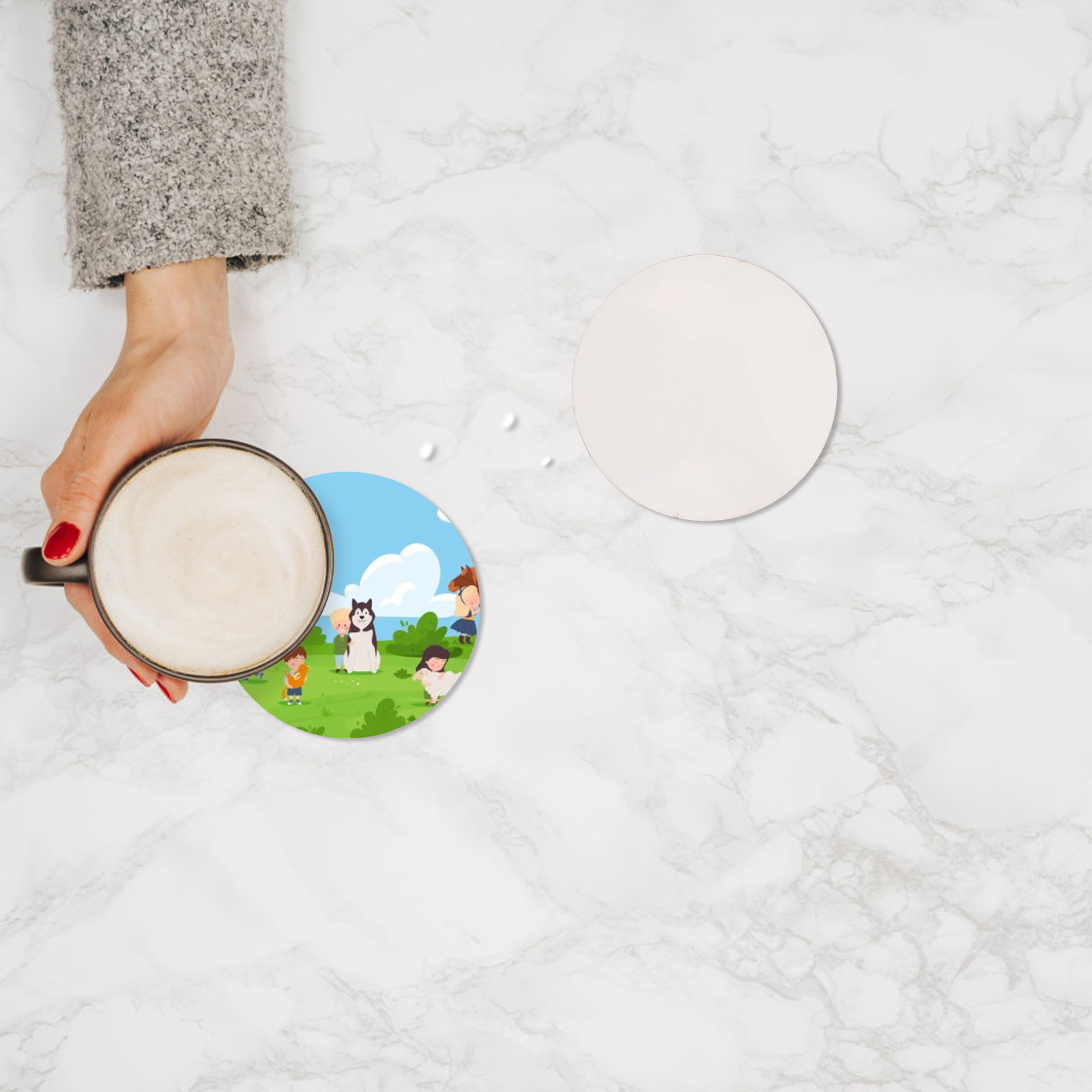 Coaster Sublimation Blank - 10 шт. деревянных подставок для сублимации,